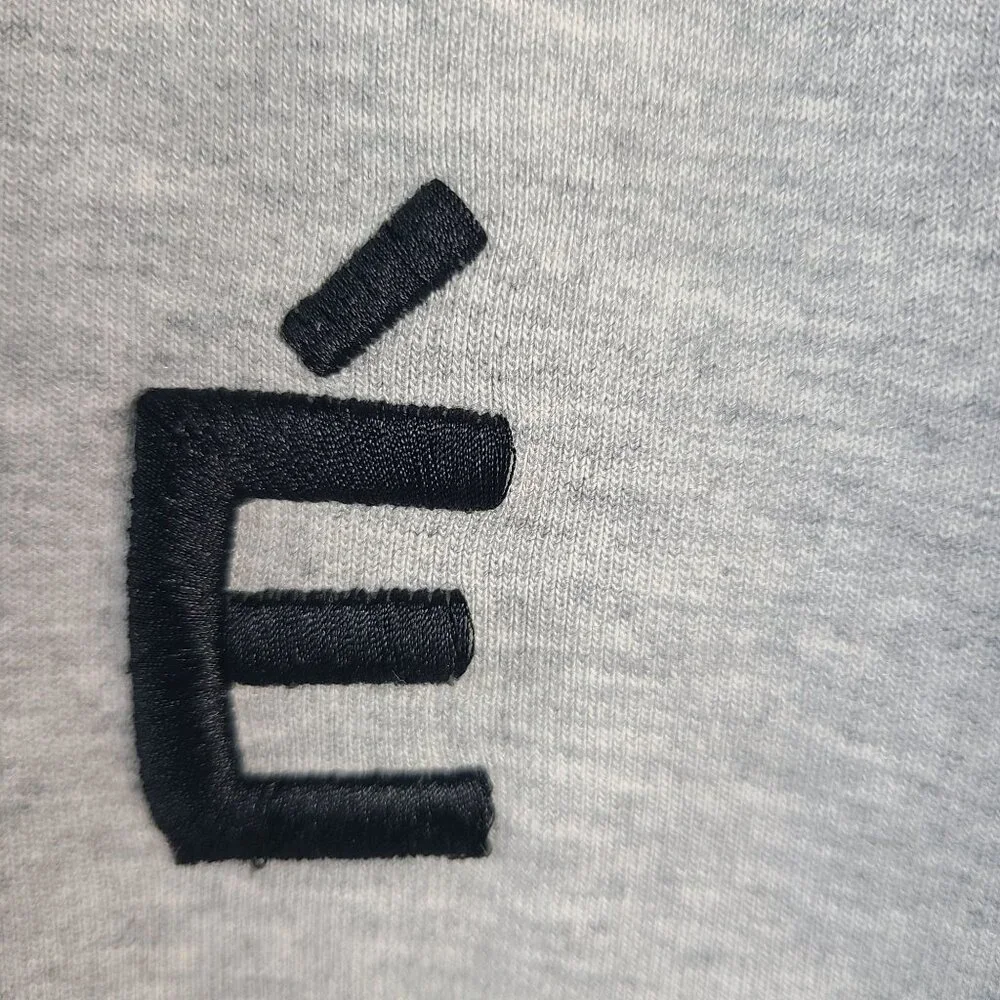 Pre Preworks Gray Half-Zip Pullover Sweatshirt With Embroidered É Logo Size L - Picture 4 of 8